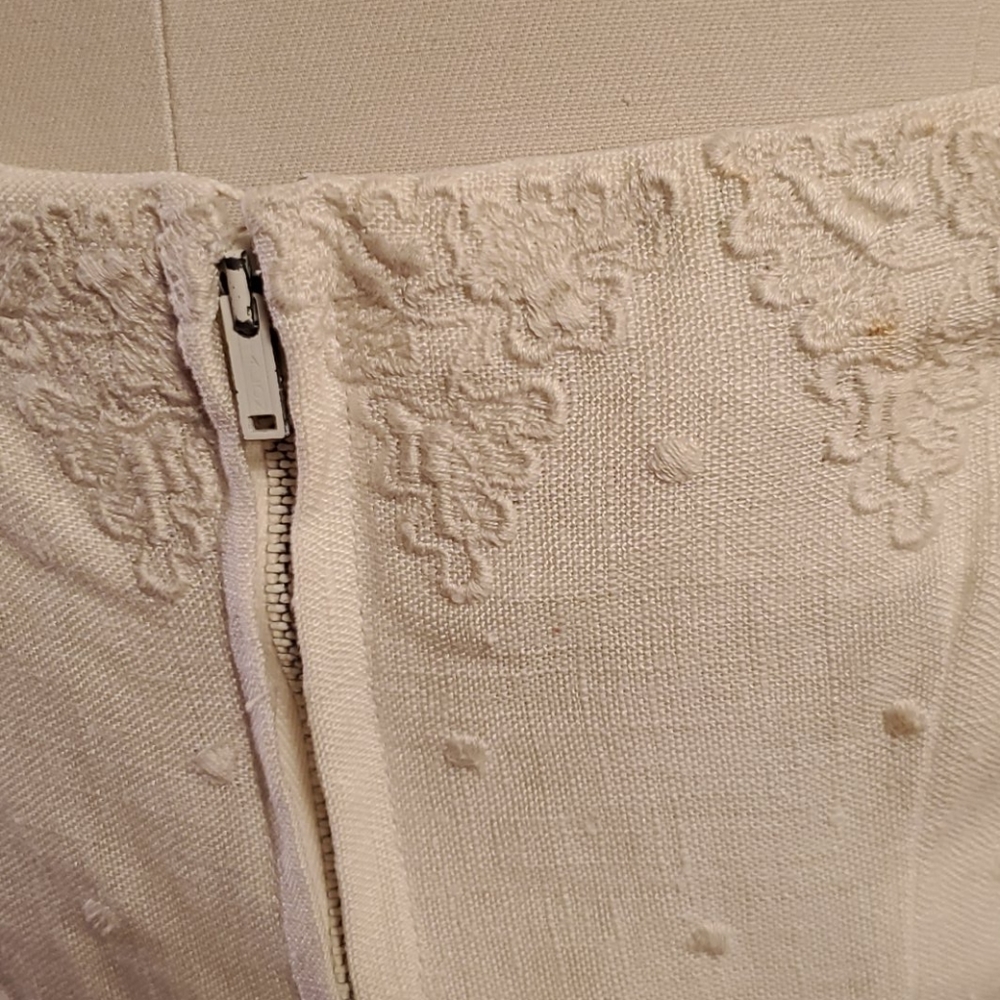 Vintage Cream 2-Piece Linen Dress - Picture 13 of 14